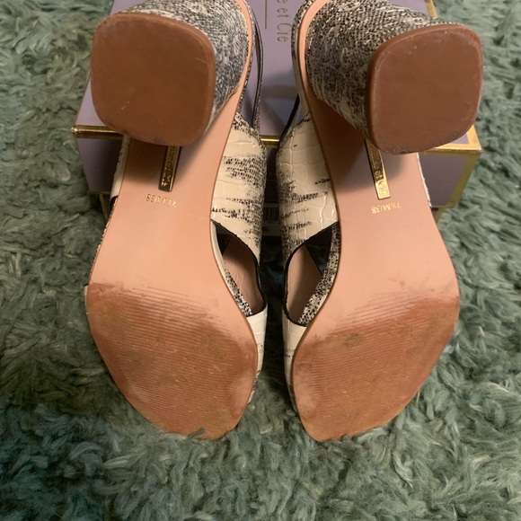 7.5 LOUIS ET CIE KAMBER crocodile sandals practically new! - Picture 3 of 5